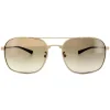 Police Aviator|Police^Sunglasses S8952 Rival 1 648X Polished Gold Brown Gradient