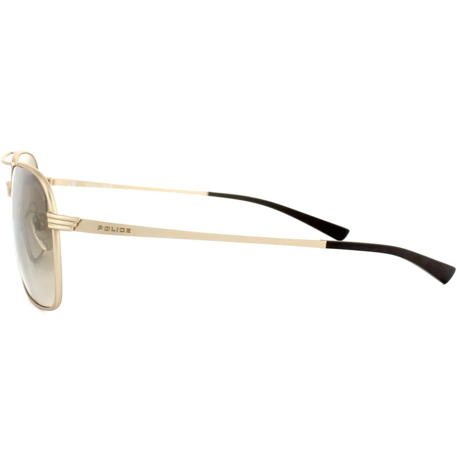 Police Aviator|Police^Sunglasses S8952 Rival 1 648X Polished Gold Brown Gradient