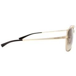 Police Aviator|Police^Sunglasses S8952 Rival 1 648X Polished Gold Brown Gradient