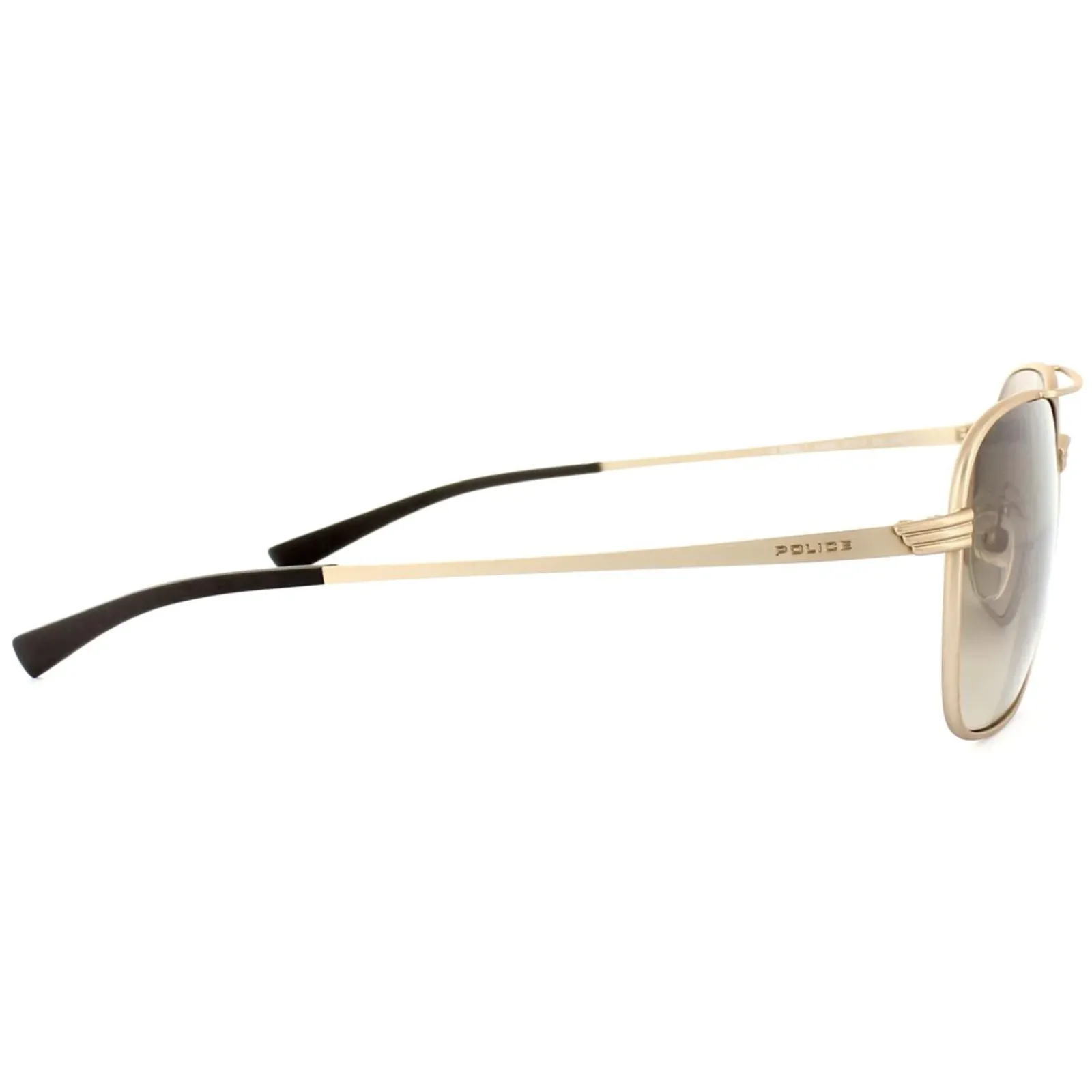 Police Aviator|Police^Sunglasses S8952 Rival 1 648X Polished Gold Brown Gradient
