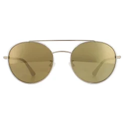 Police Round|Police^Sunglasses SPL870 Coupe 1 8FFG Light Gold Crystal Grey Brown Go