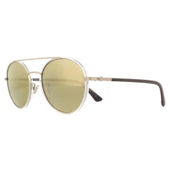 Police Round|Police^Sunglasses SPL870 Coupe 1 8FFG Light Gold Crystal Grey Brown Go