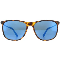 Police Rectangle|Police^Sunglasses SPL567 Edge 5 7VEB Havana Rubberized Blue