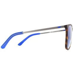 Police Rectangle|Police^Sunglasses SPL567 Edge 5 7VEB Havana Rubberized Blue
