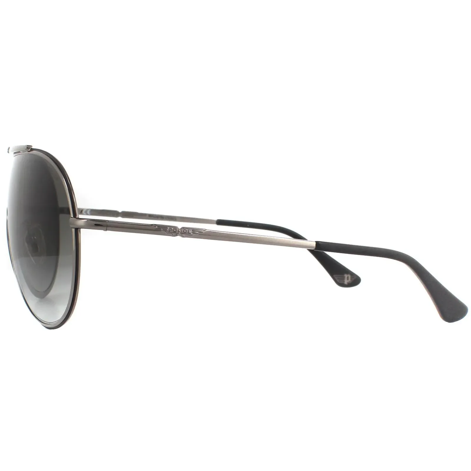Police Shield|Police^Sunglasses SPL964 Origins 10 0K56 Shiny Gunmetal Smoke Grey Gra