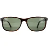 Police Rectangle^Sunglasses SPL998 Origins Lite 4 0722 Shiny Dark Havana Green