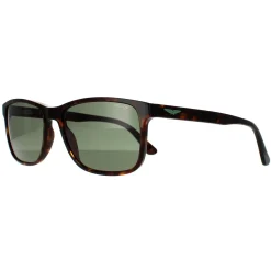 Police Rectangle^Sunglasses SPL998 Origins Lite 4 0722 Shiny Dark Havana Green