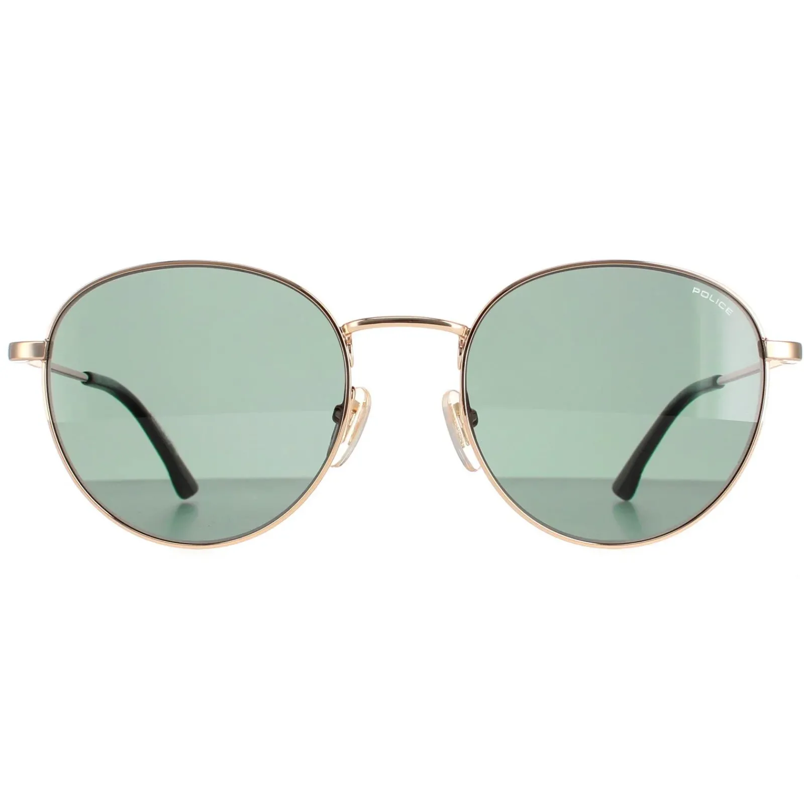 Police Round|Police^Sunglasses SPL971 Tuxedo 2 0300 Shiny Rose Gold Grey Green
