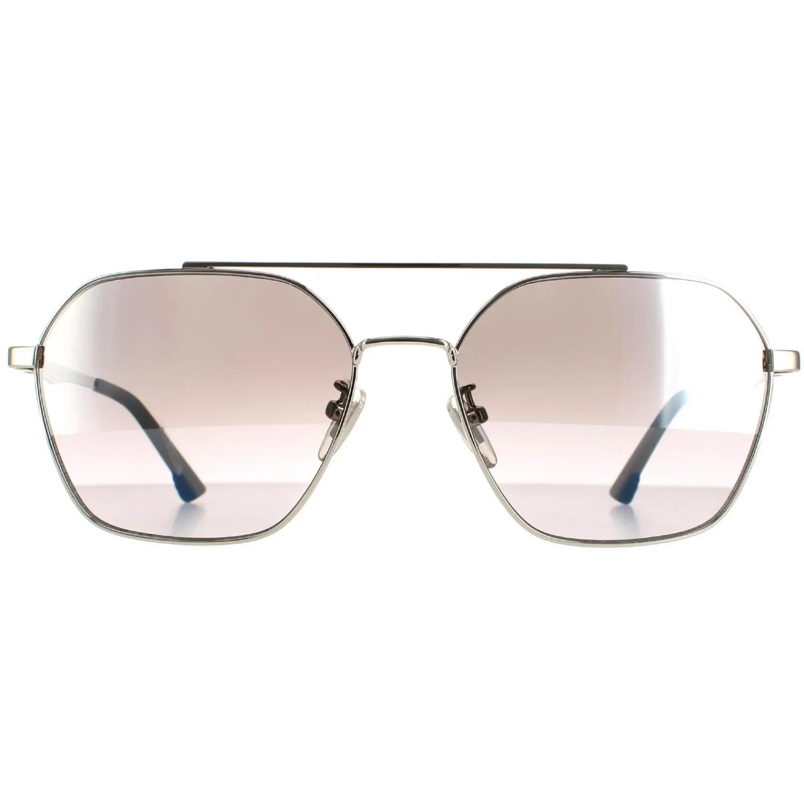 Police Aviator|Police^Sunglasses SPL771 Vibe 2 579X Shiny Palladium Smoke Silver Mirr
