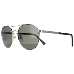 Police Aviator|Police^Sunglasses SPLA24 Lewis 03 0579 Shiny Full Palladium Smoke Grey