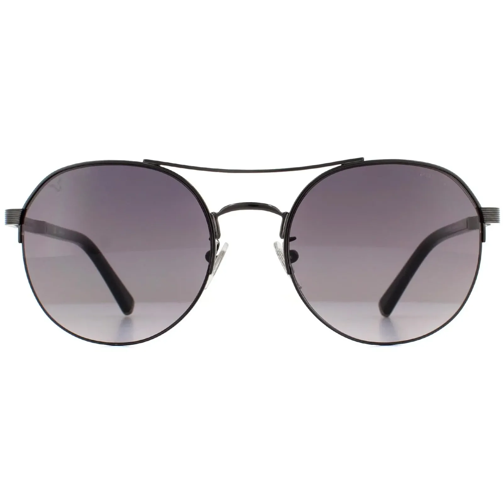 Police Aviator|Police^Sunglasses SPLA24 Lewis 03 0568 Shiny Gunmetal Smoke Gradient