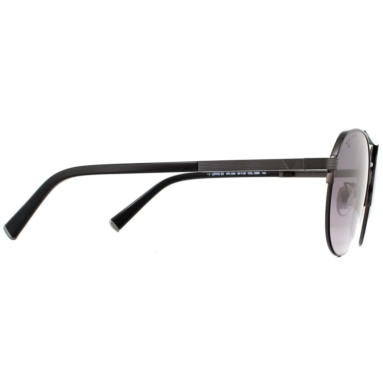 Police Aviator|Police^Sunglasses SPLA24 Lewis 03 0568 Shiny Gunmetal Smoke Gradient