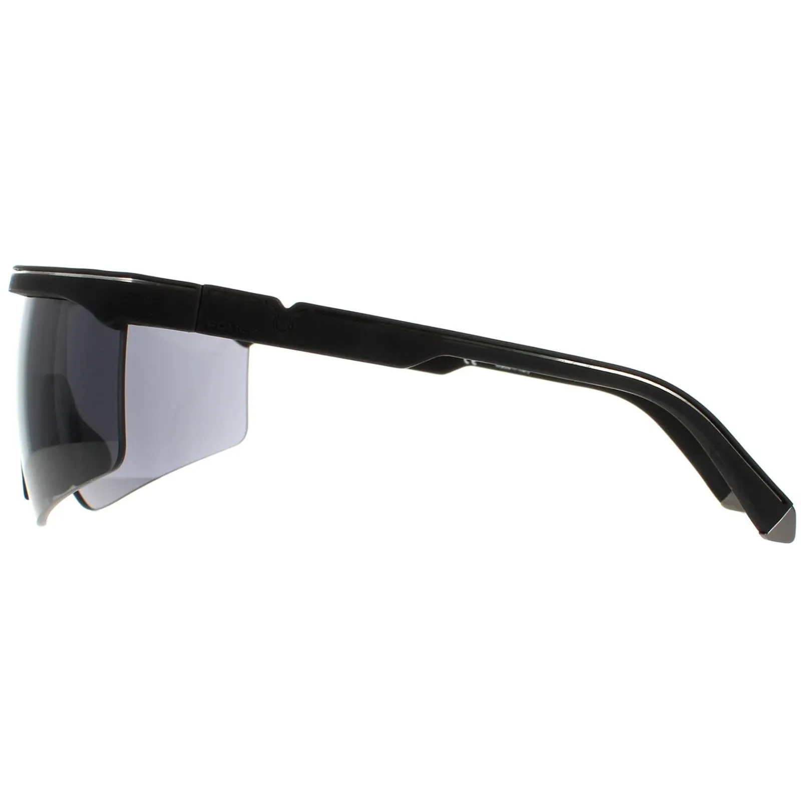 Police Semi Rimless|Police^Sunglasses SPLA28 Lewis Hamilton 06AA Black Rubber Smoke