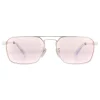 Police Rectangle|Police^Sunglasses SPLA23 Lewis Hamilton 0579 Shiny Palladium Pink 57mm