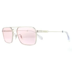 Police Rectangle|Police^Sunglasses SPLA23 Lewis Hamilton 0579 Shiny Palladium Pink 57mm