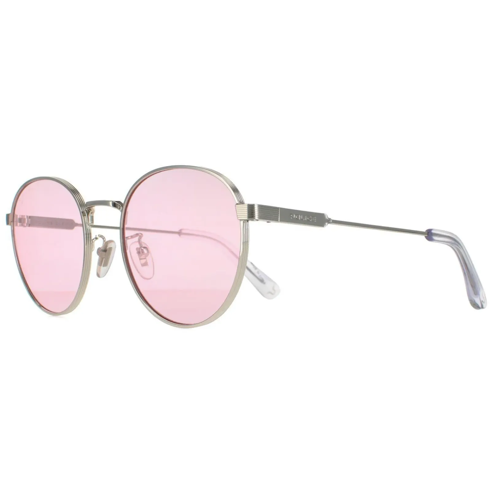 Police Round|Police^Sunglasses SPLA22 Lewis 01 0579 Shiny Palladium Pink