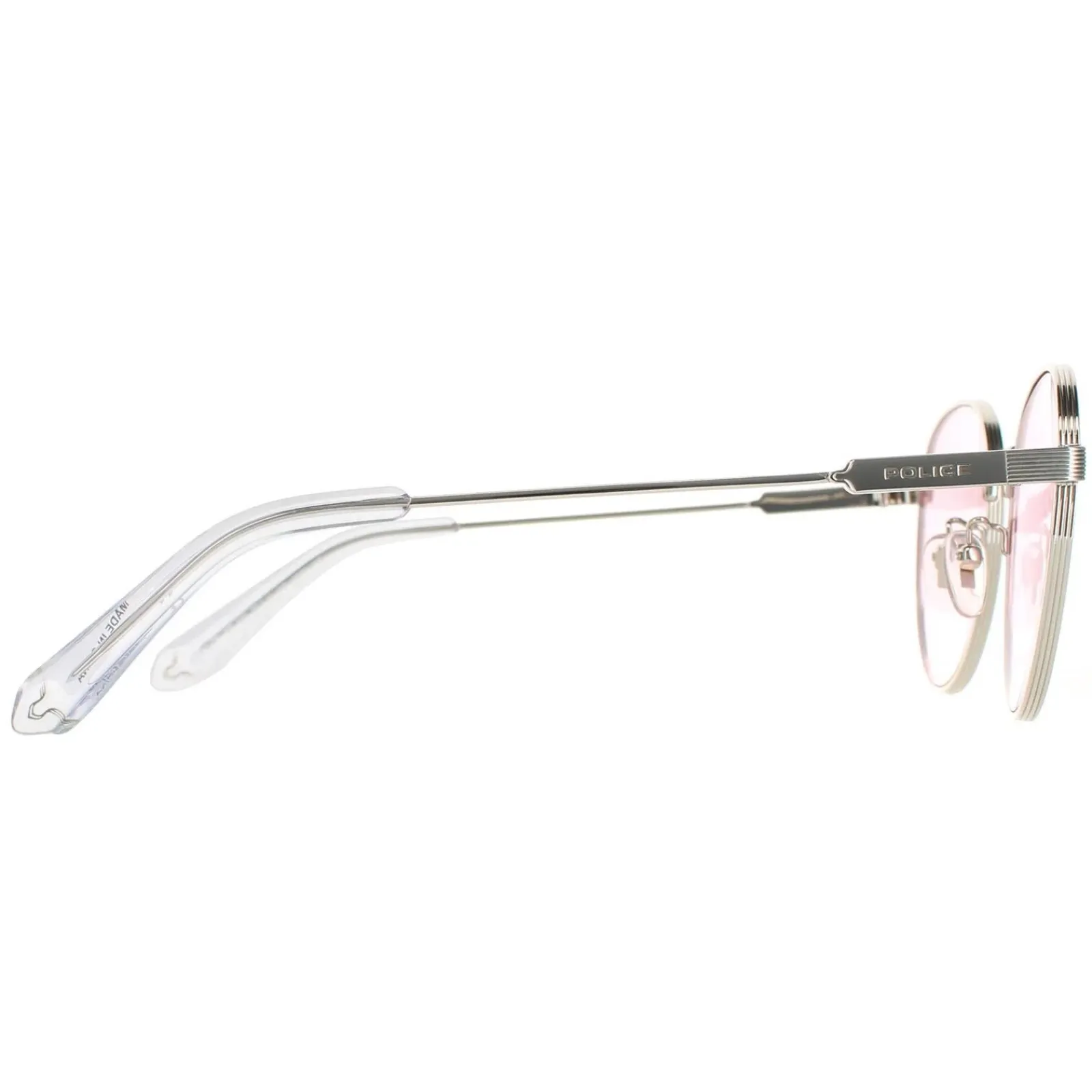 Police Round|Police^Sunglasses SPLA22 Lewis 01 0579 Shiny Palladium Pink