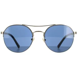 Police Aviator|Police^Sunglasses SPLA24 Lewis 03 0594 Shiny Light Gold Blue