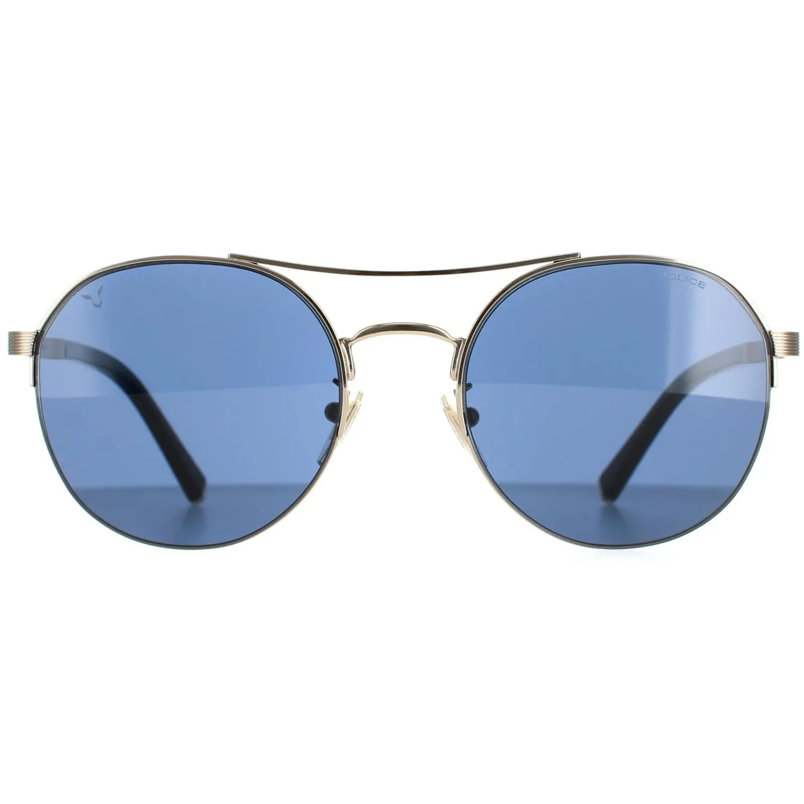 Police Aviator|Police^Sunglasses SPLA24 Lewis 03 0594 Shiny Light Gold Blue