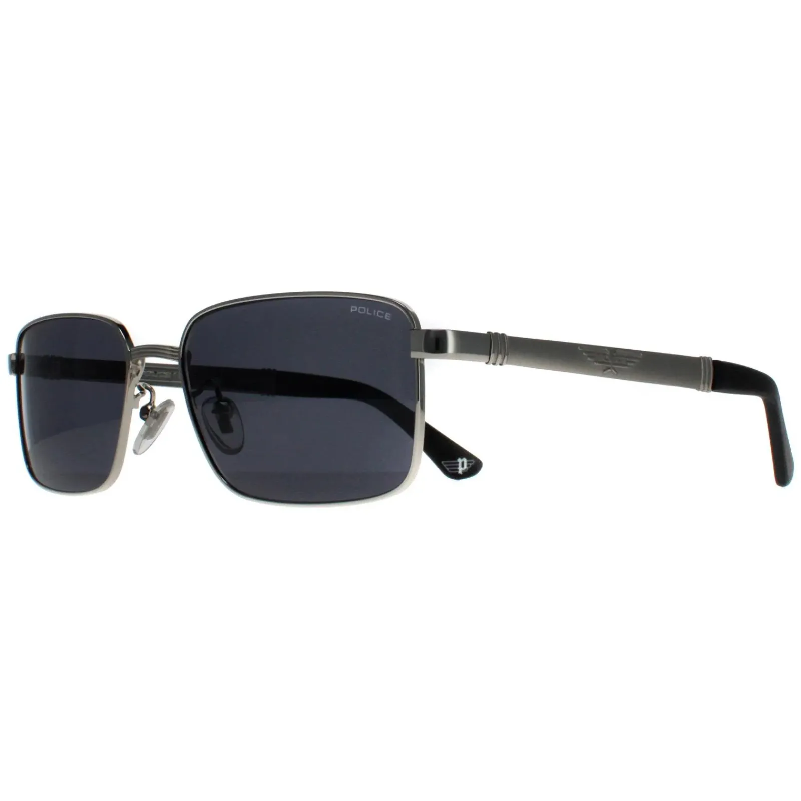 Police Rectangle^Sunglasses SPLA54 Origins 28 08H5 Matte Grey Grey Gradient 58mm