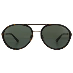Police Aviator|Police^Sunglasses SPLA57 Record 2 0300 Shiny Rose Gold Green