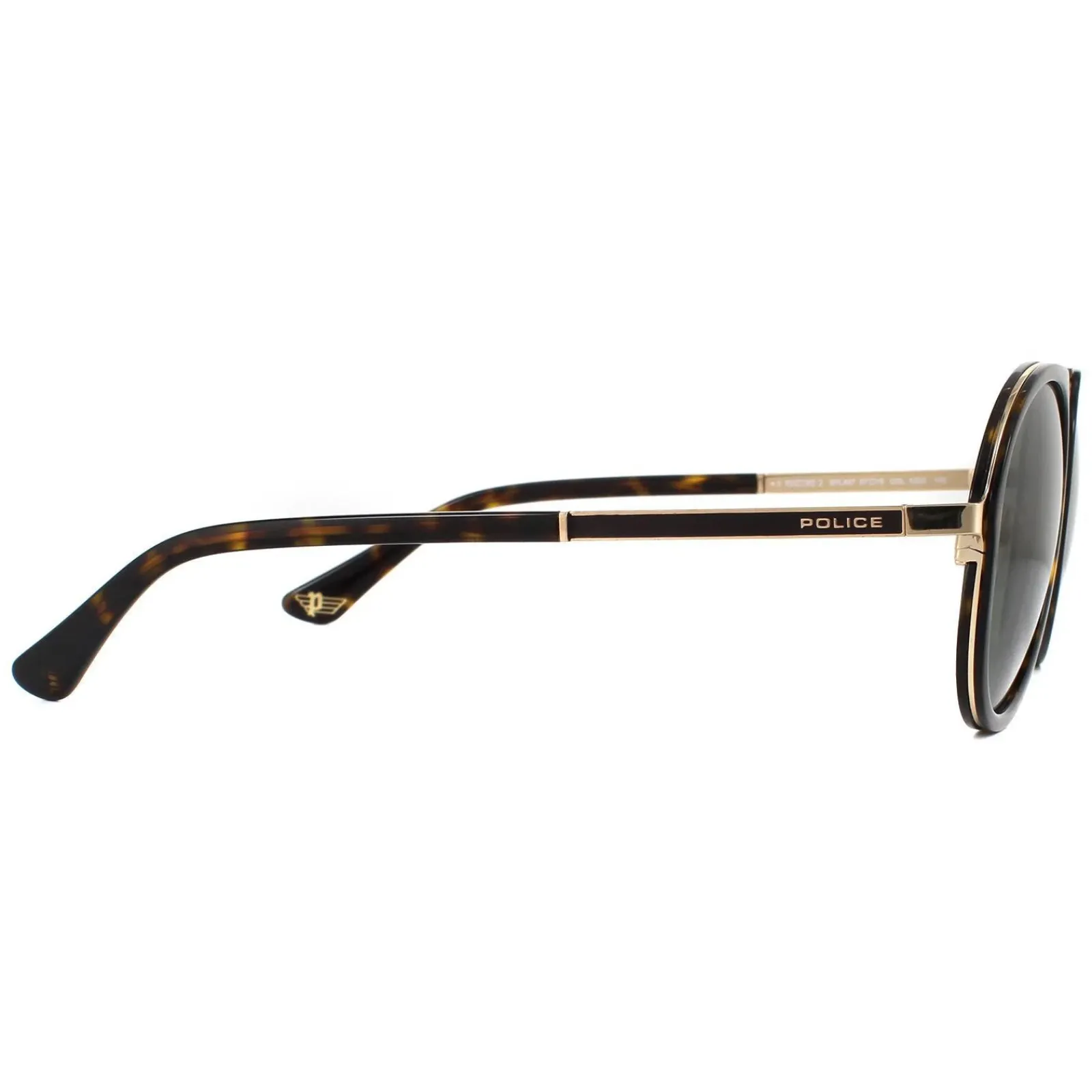 Police Aviator|Police^Sunglasses SPLA57 Record 2 0300 Shiny Rose Gold Green