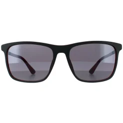 Police Square|Square^Sunglasses SPLA56 Record 1 1BUX Matte Grey Red Grey Mirrored
