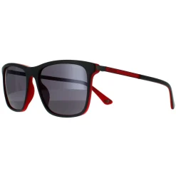Police Square|Square^Sunglasses SPLA56 Record 1 1BUX Matte Grey Red Grey Mirrored