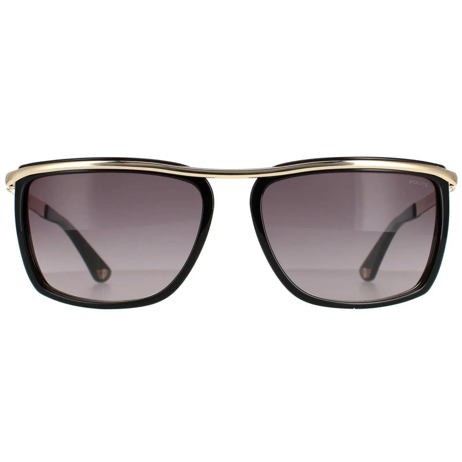 Police Rectangle|Police^Sunglasses SPLB45 Origins 39 0301 Black Rose Gold Grey Gradient