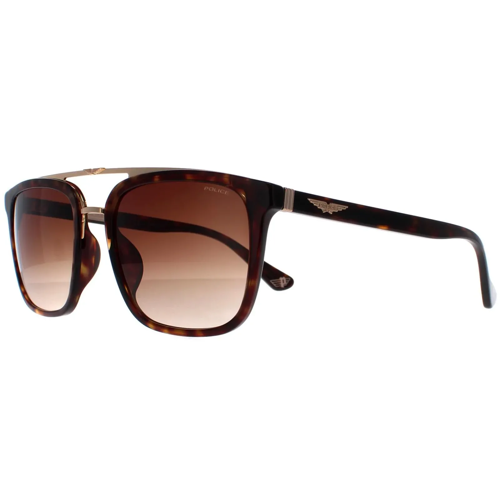 Police Square|Police^Sunglasses SPLB41 Origins 35 0722 Havana and Gold Brown Gradien