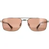 Police Square|Police^Sunglasses SPLB43 Origins 37 02A8 Shiny Grey Gold Brown
