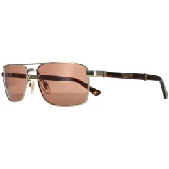Police Square|Police^Sunglasses SPLB43 Origins 37 02A8 Shiny Grey Gold Brown