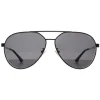 Police Aviator|Police^Sunglasses SPLB37 Synth 2 0304 Shiny Black Smoke Grey