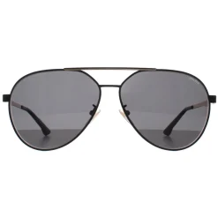 Police Aviator|Police^Sunglasses SPLB37 Synth 2 0304 Shiny Black Smoke Grey
