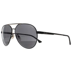 Police Aviator|Police^Sunglasses SPLB37 Synth 2 0304 Shiny Black Smoke Grey