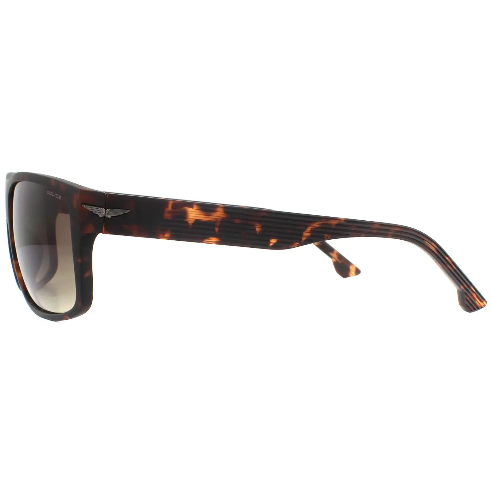 Police Rectangle|Police^Sunglasses SPLB39 Tailwind 4 0738 Matte Dark Havana Smoke Brown