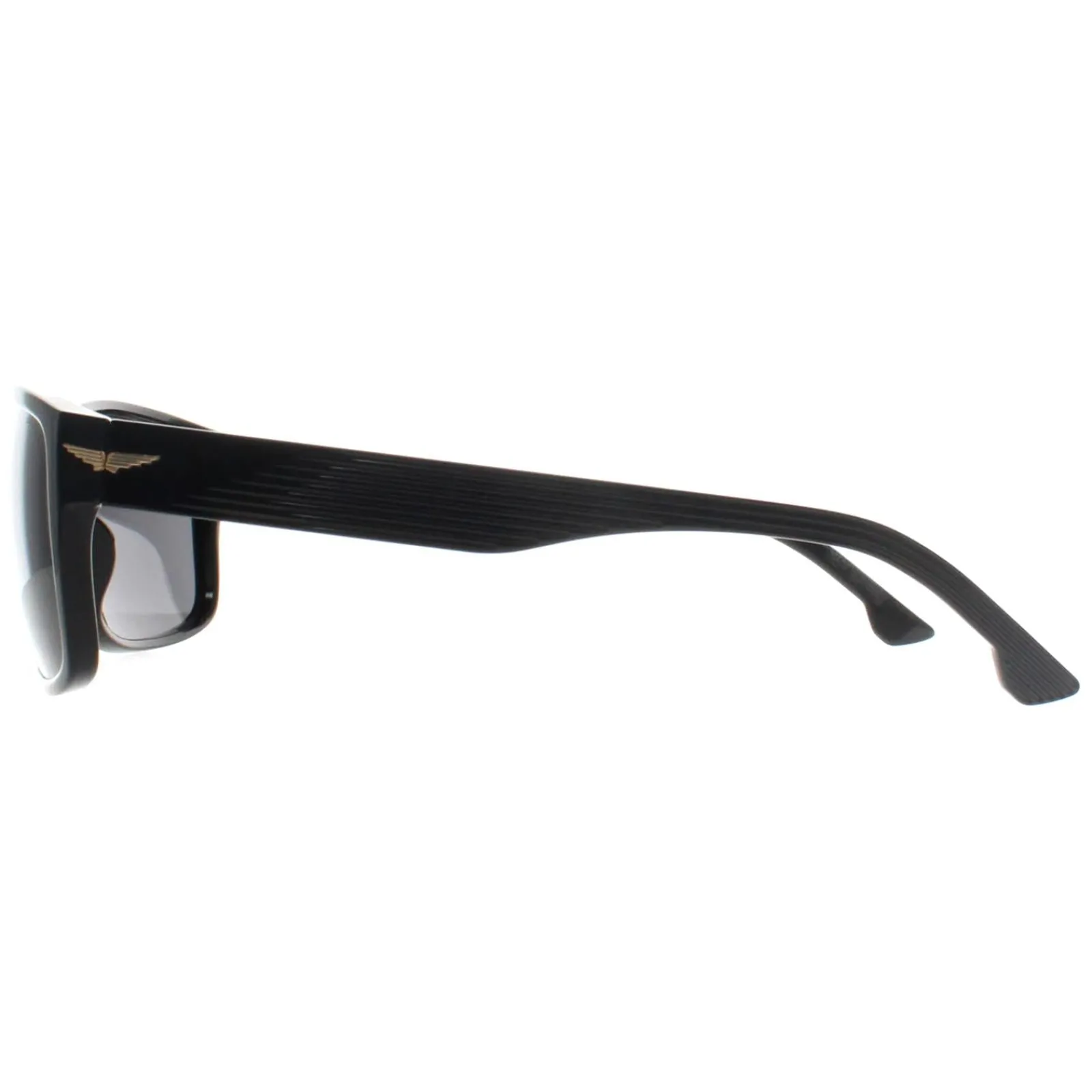 Police Polarised|Rectangle^Sunglasses SPLB39E Tailwind 4 ZV2P Black Grey Polarized