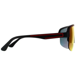 Police Semi Rimless|Police^Sunglasses SPLB47M Arcade 3 6VPX Matte Dark Grey Multilayer Red