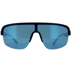 Police Semi Rimless|Police^Sunglasses SPLB47M Arcade 3 6QSB Matte Midnight Blue Blue Mirro
