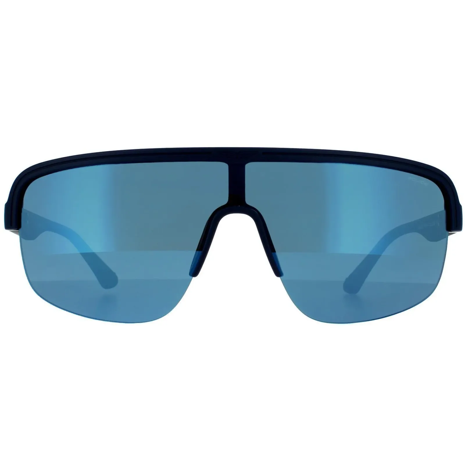 Police Semi Rimless|Police^Sunglasses SPLB47M Arcade 3 6QSB Matte Midnight Blue Blue Mirro