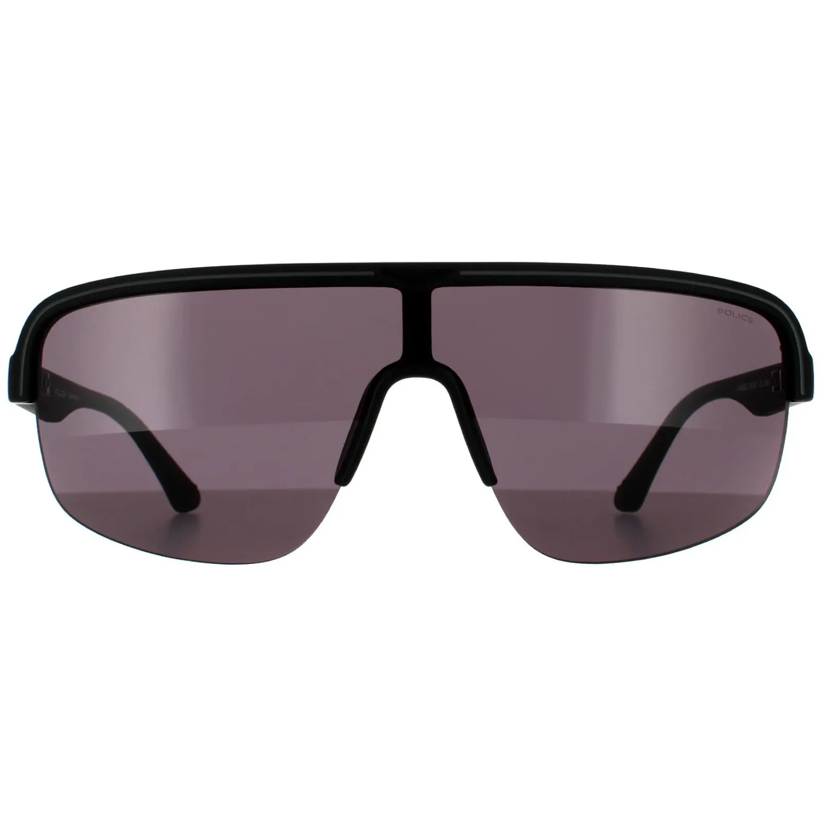 Police Semi Rimless|Police^Sunglasses SPLB47M Arcade 3 0U28 Matte Black Smoke Grey