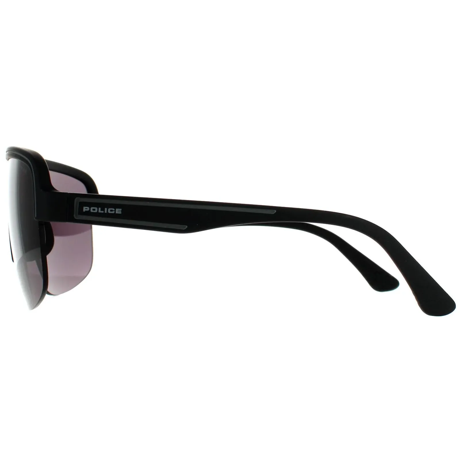 Police Semi Rimless|Police^Sunglasses SPLB47M Arcade 3 0U28 Matte Black Smoke Grey