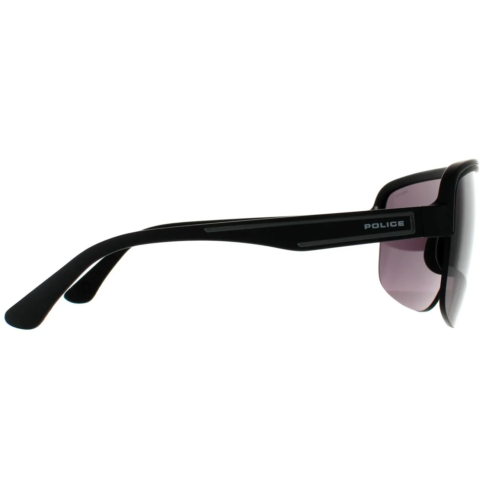 Police Semi Rimless|Police^Sunglasses SPLB47M Arcade 3 0U28 Matte Black Smoke Grey