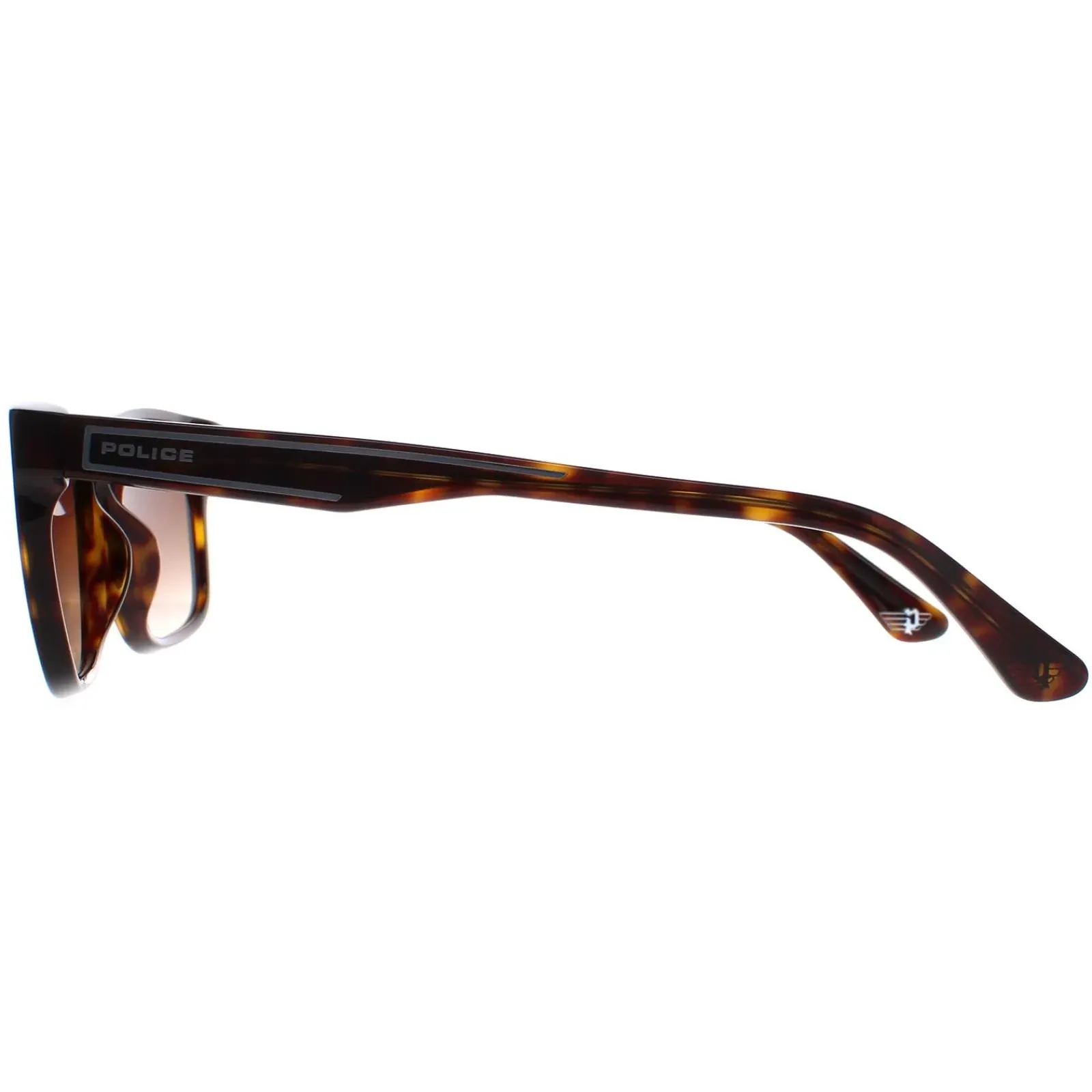 Police Rectangle|Police^Sunglasses SPLB40N Arcade 2 0722 Shiny Dark Havana Brown Gradie