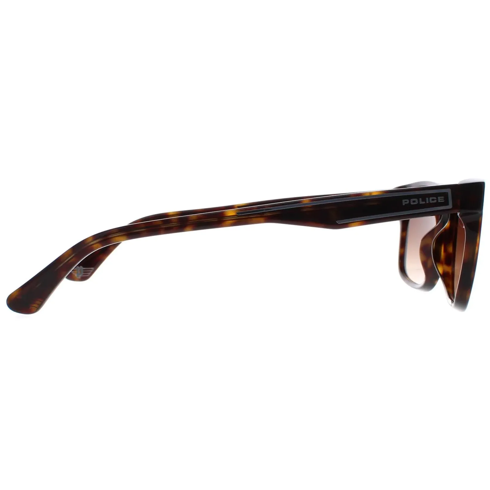 Police Rectangle|Police^Sunglasses SPLB40N Arcade 2 0722 Shiny Dark Havana Brown Gradie