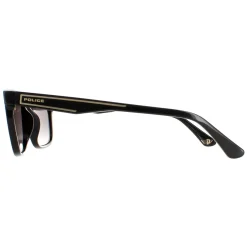 Police Rectangle|Police^Sunglasses SPLB40N Arcade2 700P Shiny Black Smoke Gradient Pola