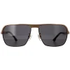 Police Square|Square^Sunglasses SPLC36 0301 Shiny Rose Gold Smoke