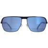 Police Square|Police^Sunglasses SPLC36 Tailwind Evo 2 502B Matte Palladium W Blue Pa