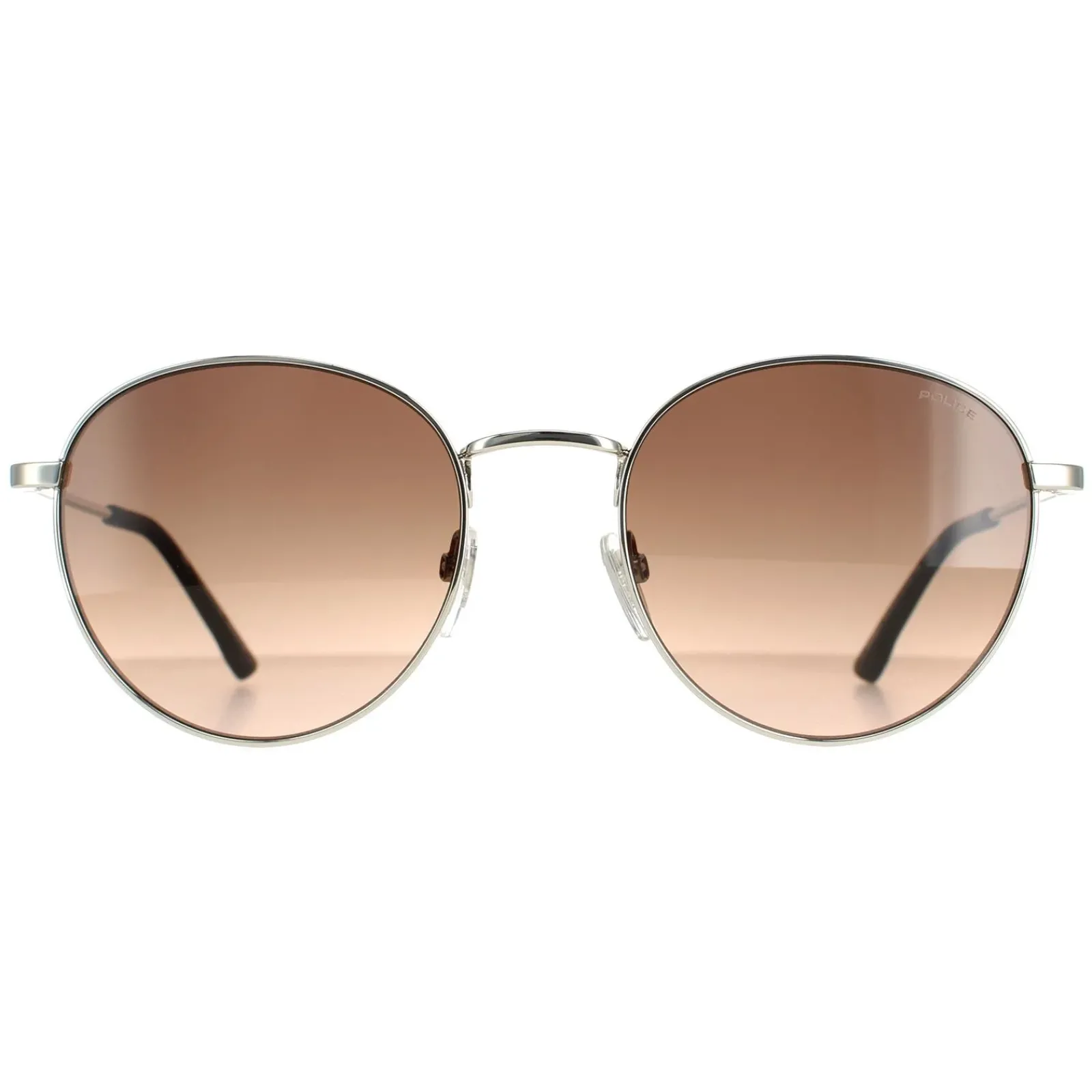 Police Round|Police^Sunglasses SPL971C Tuxedo 2 579K Palladium Silver Silver Mirror
