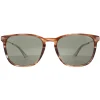 Police Square|Police^Sunglasses SPLD47 Code 4 09N3 Shiny Striped Brown Green
